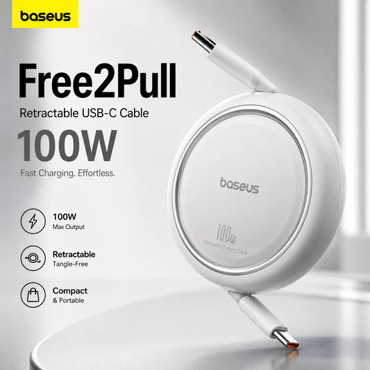 Baseus Free2Pull Retractable USB-C Cable 100W