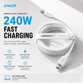 Anker 544 240W USB-C Fast Charging Cable (6ft) – Durable Bio-Braided Design