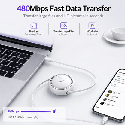 Baseus Free2Pull Retractable USB-C Cable 100W