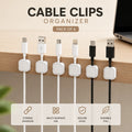 Cable Clips Organizer Pakistan – Pack of 6 Self-Adhesive PVC Cord Holders for Desk, Wall & Office Wire Management