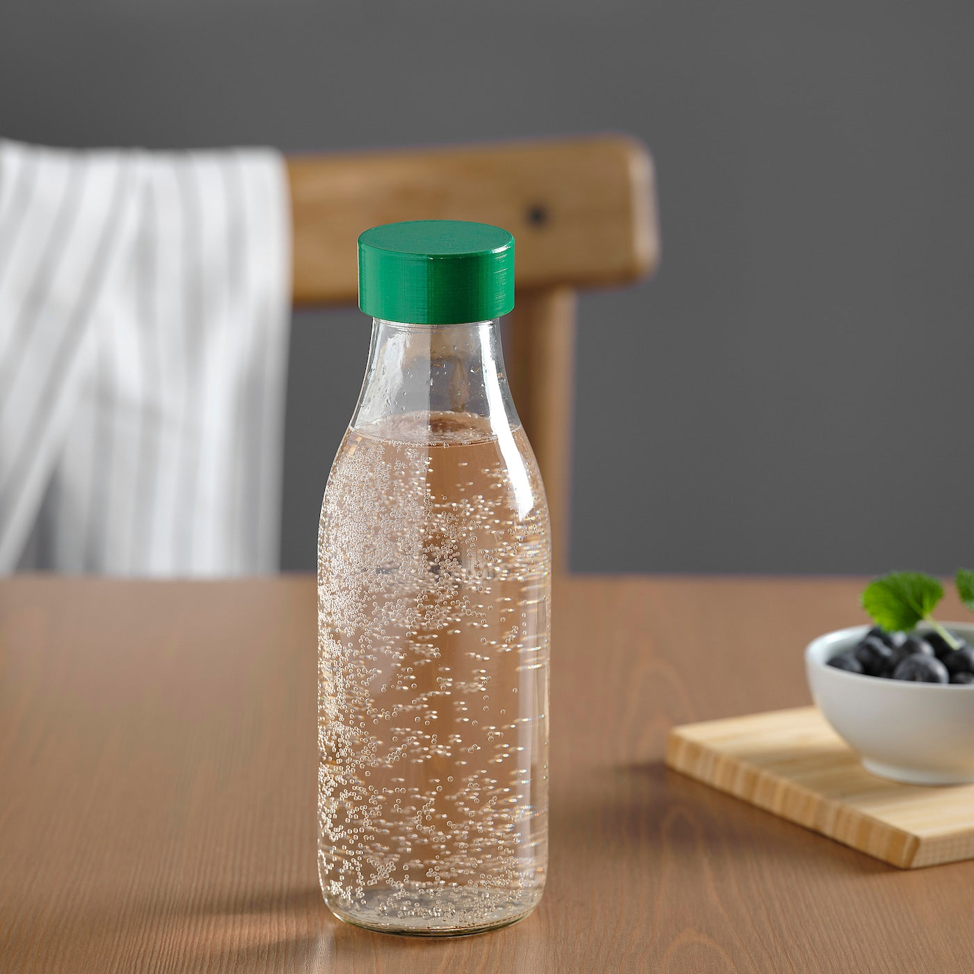 IKEA: SPARTANSK Water Bottle – Clear Glass/Green, 0.5L