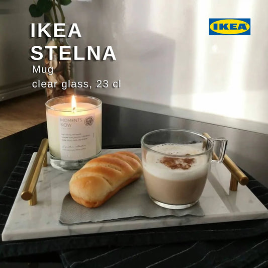 IKEA STELNA Mug, clear glass, 23 cl