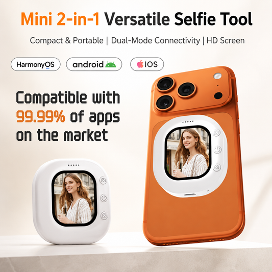 T30 Mini VlogScreen — 2" Live Preview Screen for Rear Camera Selfies, Vlogs & Live Streams