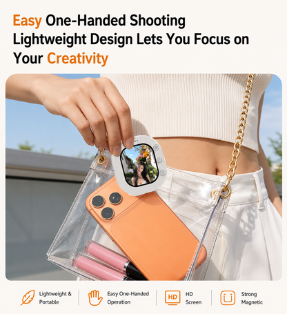 T30 Mini VlogScreen — 2" Live Preview Screen for Rear Camera Selfies, Vlogs & Live Streams