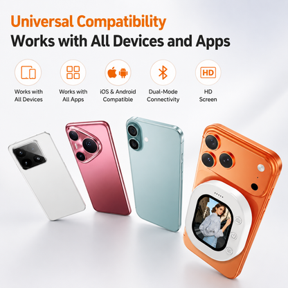 T30 Mini VlogScreen — 2" Live Preview Screen for Rear Camera Selfies, Vlogs & Live Streams