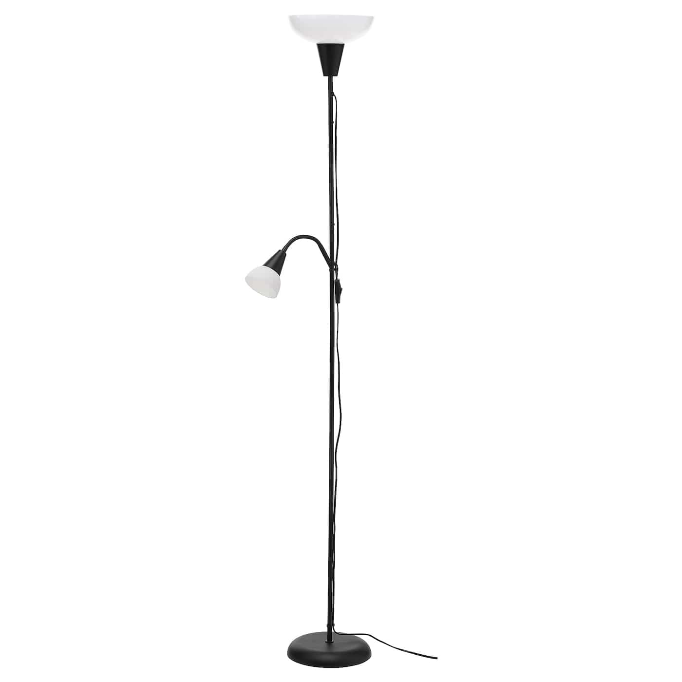 IKEA TÅGARP Floor Uplighter/Reading Lamp – Black/White