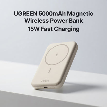 UGREEN 5000mAh Magnetic Wireless Power Bank – 15W Fast Charging