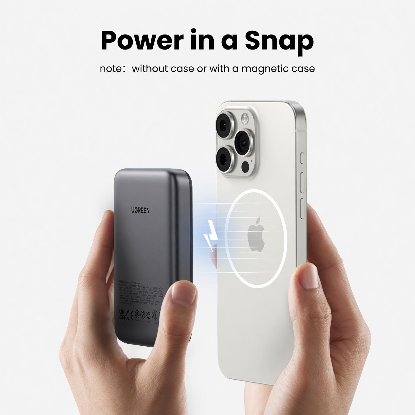 UGREEN 10000mAh Magnetic Wireless Power Bank – 20W Fast Charging