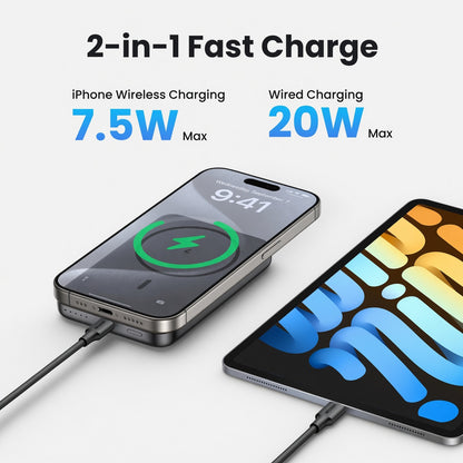 UGREEN 10000mAh Magnetic Wireless Power Bank – 20W Fast Charging