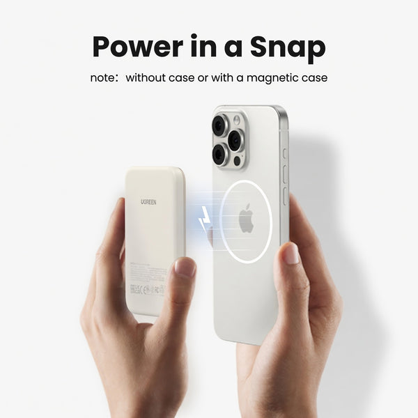 UGREEN 5000mAh Magnetic Wireless Power Bank – 15W Fast Charging