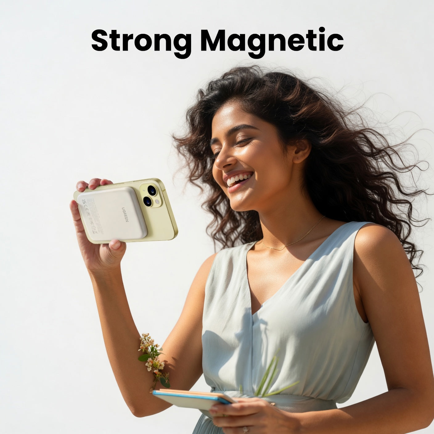 UGREEN 5000mAh Magnetic Wireless Power Bank – 15W Fast Charging
