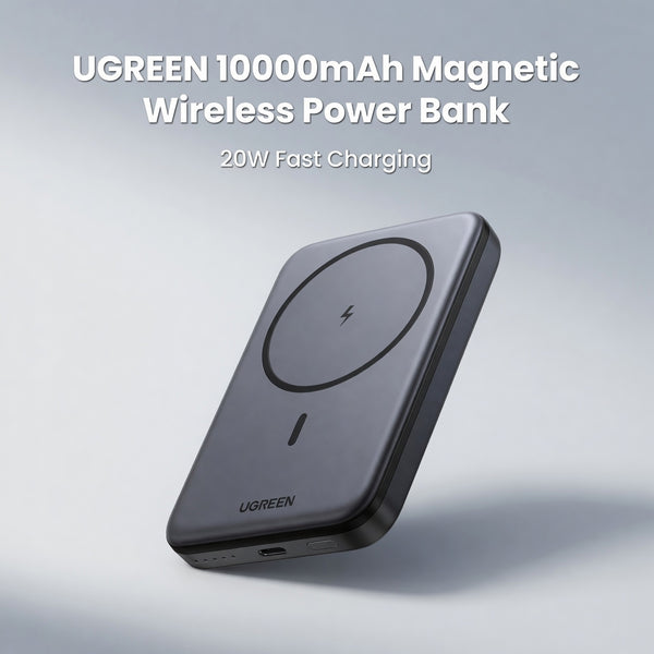 UGREEN 10000mAh Magnetic Wireless Power Bank – 20W Fast Charging