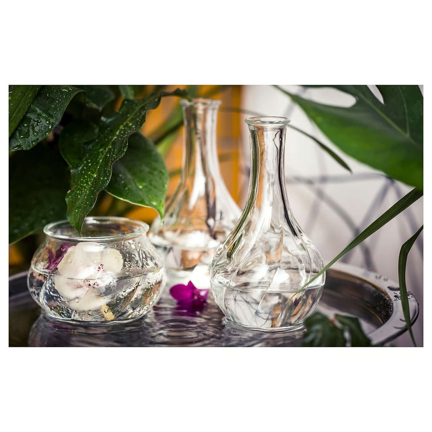 Decorative 17 cm clear glass vase – VILJESTARK for single stems
