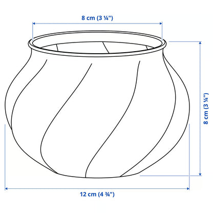 VILJESTARK Vase, clear glass, 8 cm